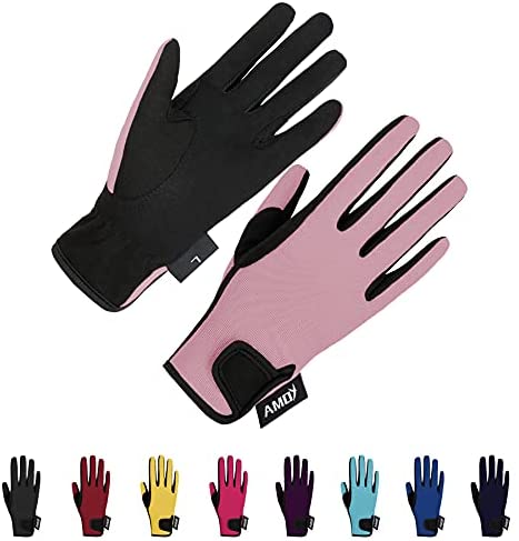 Kids Horse Riding Gloves Breathable Sport Mitts