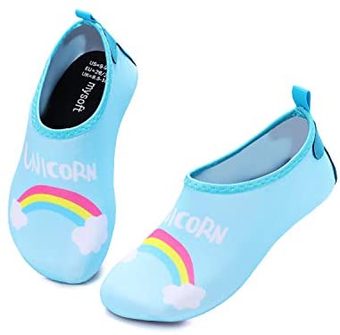 mysoft Kids Water Shoes Quick Dry Non-Slip Toddler Water Skin Barefoot Sports Swimming Beach Pool Shoes for Boys & Girls