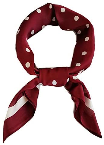 FONYVE Silk Feeling Scarf Medium Square Satin Head Scarf for Women 27.5 × 27.5 inches