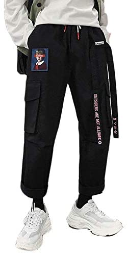 Men's Hiphop Punk Drawstring Elastic Waist Harem Outdoor Ankle Jogger Pants
