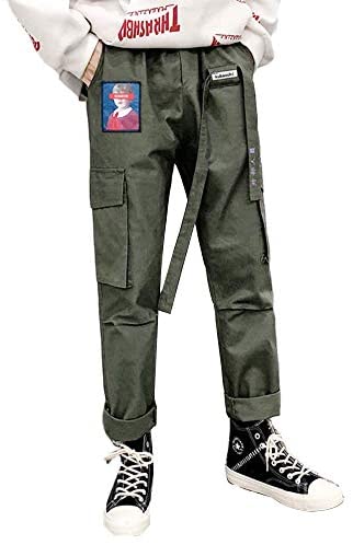 Men's Hiphop Punk Drawstring Elastic Waist Harem Outdoor Ankle Jogger Pants