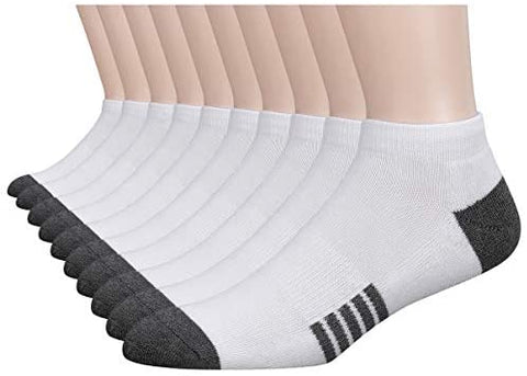 10 Pack Low Cut Athletic Cushioned Casual Socks