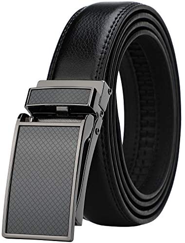 HIMI Men's Comfort Genuine Leather Ratchet Dress Belt with Automatic Click Buckle