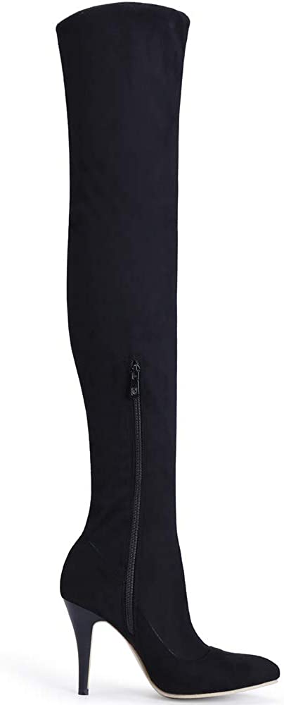 Tale Women Over The Knee High Stretchy Leather Thigh high Snow Boots