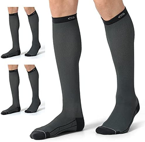 CELERSPORT 3 Pairs Compression Socks 20-30mmHg for Men and Women Nursing Socks
