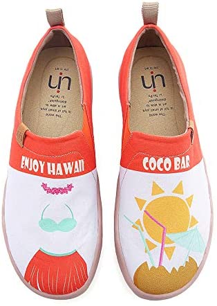 UIN Men's Canvas Sneakers Colorful Travel Loafers Shoes Hawaii Surfing