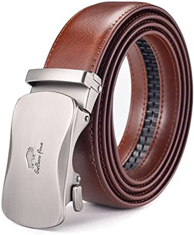 Men Belts Leather Male Slide Ratchet Work Dress Strap w Interchangeable Buckle Beltox