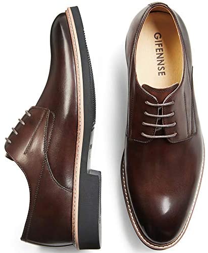 GIFENNSE Men's Casual Dress Shoes Leather Oxford Shoe
