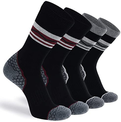 CS CELERSPORT 4 Pack Women's Merino Wool Hiking Socks with Cushion Warm Thermal Winter Boot Socks