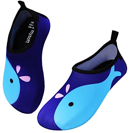 mysoft Kids Water Shoes Quick Dry Non-Slip Toddler Water Skin Barefoot Sports Swimming Beach Pool Shoes for Boys & Girls