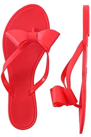 Tale Women Ribbon Bow Sandals Flip Flop Narrow