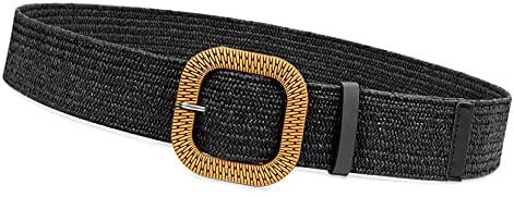 Fashion Wide Straw Woven Elastic Stretch Waist Band Belt Summer Bohemian Ladies Beach Dress Belts