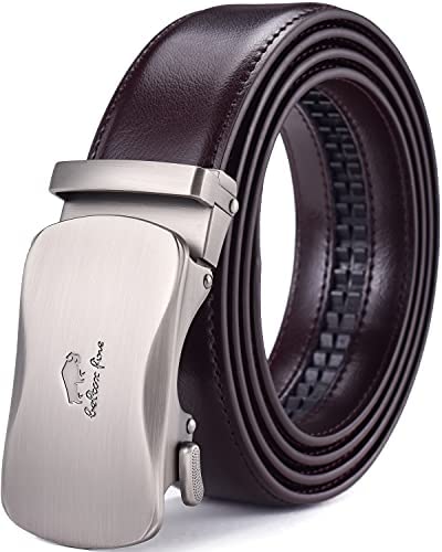 Men Belts Leather Male Slide Ratchet Work Dress Strap w Interchangeable Buckle Beltox