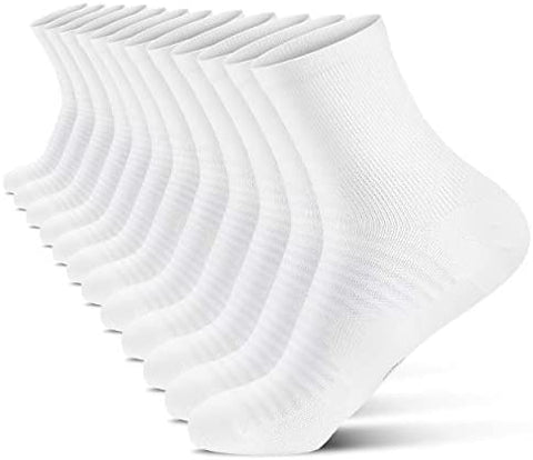 Running Ankle Socks for Men and Women (6 Pairs), Quarter Athletic Socks for Running, Cycling, Golf, Work
