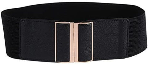 Beltox Womens 3" Wide Belt Elastic Stretch Cinch Waistband Lady Cummerband