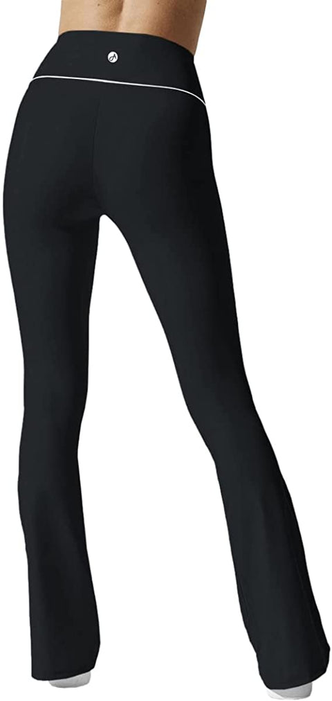 Women's High Waisted Flare Yoga Long Pants Bootcut Workout Stretchy Tummy Control Leggings with Pockets