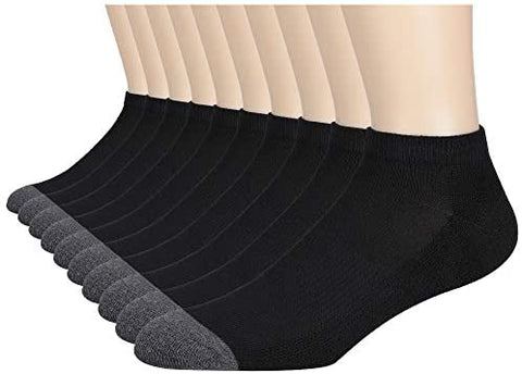 10 Pack Low Cut Athletic Cushioned Casual Socks