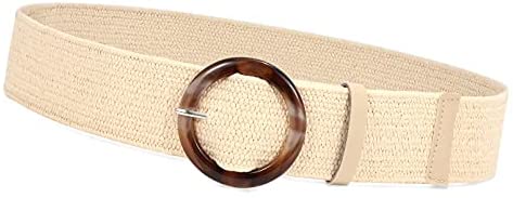 Fashion Wide Straw Woven Elastic Stretch Waist Band Belt Summer Bohemian Ladies Beach Dress Belts