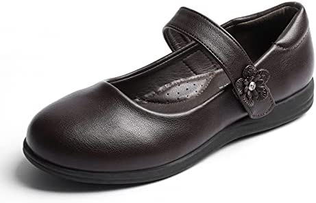 Heel The World Girl's Mary Jane Flat School Uniform Shoes