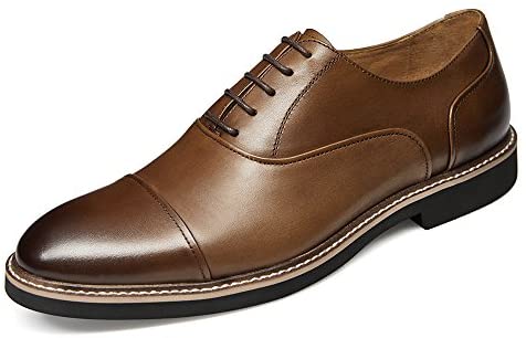 GIFENNSE Men's Casual Dress Shoes Leather Oxford Shoe