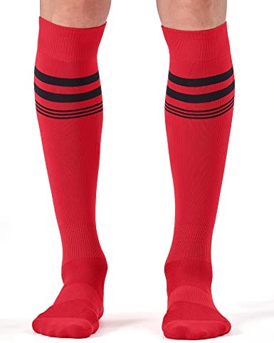 CS CELERSPORT 2 Pack Soccer Socks for Youth Kids, Men and Women Athletic Baseball Softball Football Socks