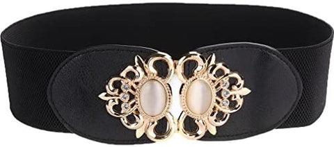 Beltox Womens 2.36" Wide Belt Elastic Stretch Cinch Waistband Lady Cummerband