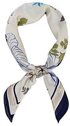 FONYVE Satin Silk Square Scarfs for Women Hair Scarves and Wraps Headscarf for Sleeping 27.5 × 27.5 inches