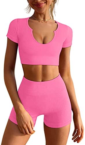 Women's  High Waist Sports Shorts Sets
