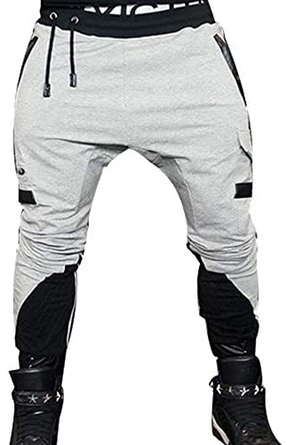 Men's Patchwork Outdoor Casual Military Slim Fit Leg Casual Jogger Pants