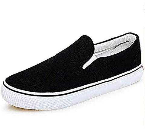 QZHIHE Men's Slip on Shoes Clipper Sneaker Loafer Canvas Sneaker