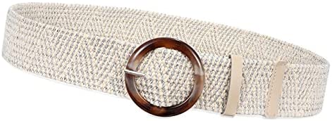 Fashion Wide Straw Woven Elastic Stretch Waist Band Belt Summer Bohemian Ladies Beach Dress Belts