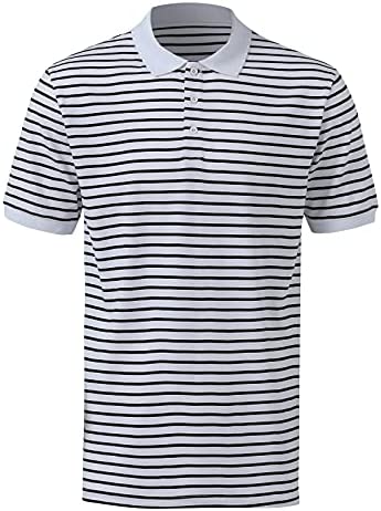 U/D Men's Fashion Polo Collar Casual Button Short Sleeve Pullover T-Shirt