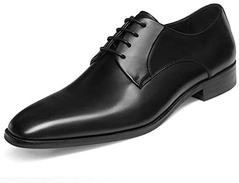 GIFENNSE Men's Handmade Leather Modern Classic Lace up Leather Lined Perforated Dress Oxfords Shoes