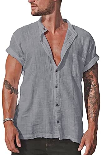 Men's Loose Fit Linen Shirt