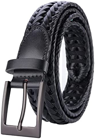 Mens Belt,Lavemi Leather Woven Braided Belts for Men Casual Jeans Dress Golf,Gift Boxed