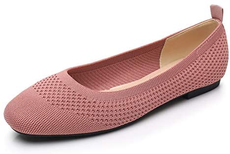 VenusCelia Women's Flexible Knit Flat Shoe