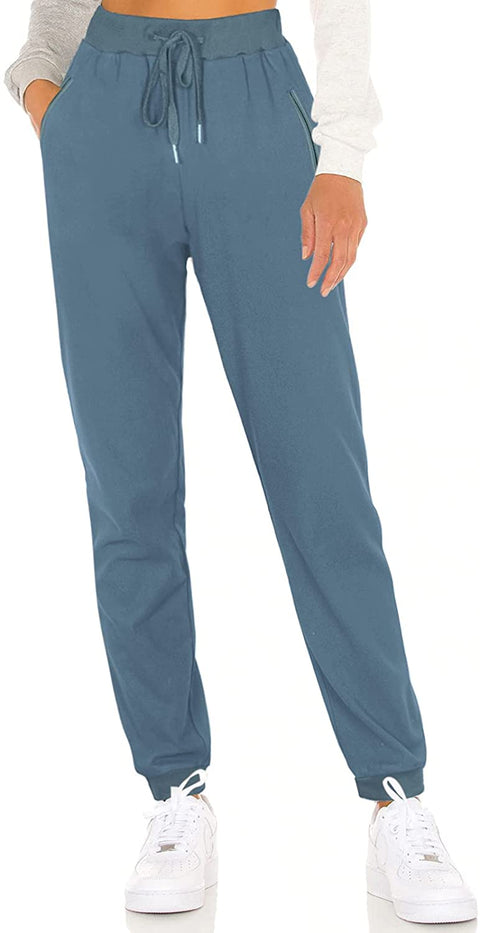 Joggers for Women Active Sweatpants Comfy Lounge Pants Workout Yoga Pants with Zipper Pockets