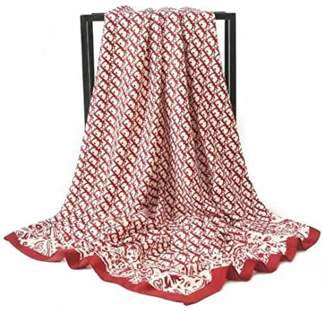 35” Satin Scarf Large Square Hair Scarves