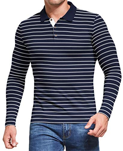 Men's Polo Shirt Short/Long Sleeve Casual Slim-fit Cotton Shirts