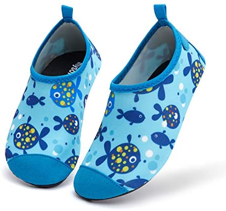 mysoft Kids Water Shoes Quick Dry Non-Slip Toddler Water Skin Barefoot Sports Swimming Beach Pool Shoes for Boys & Girls