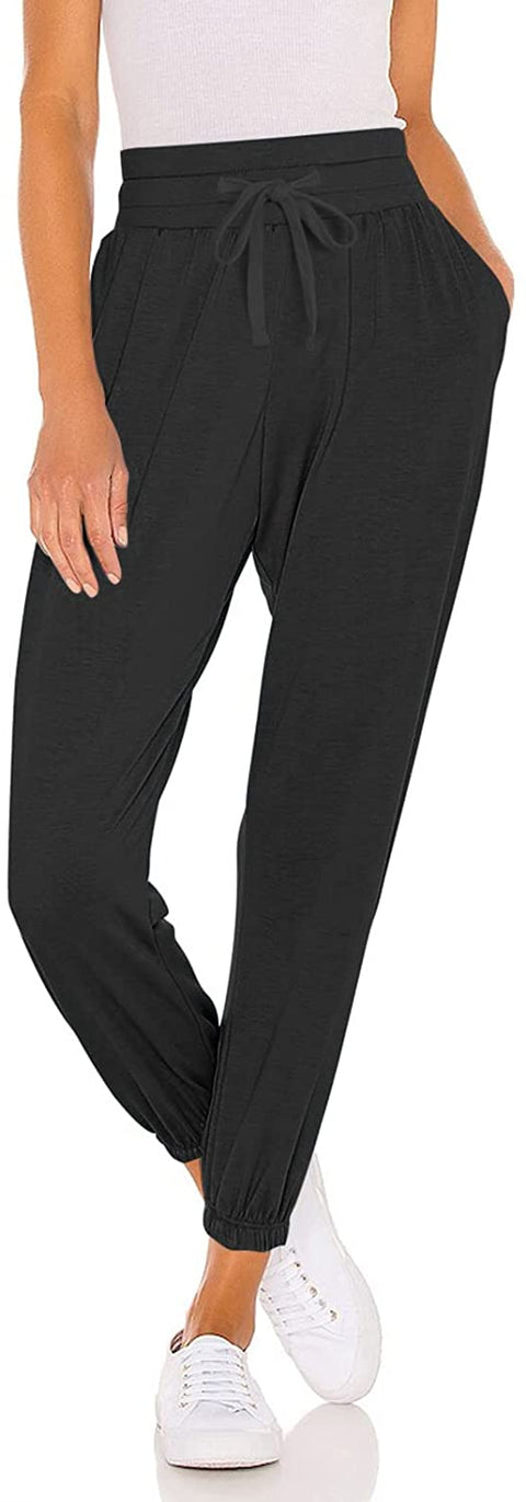 Joggers for Women Athletic Sweatpants Cinch Bottom Comfy Lounge Pants with Pockets