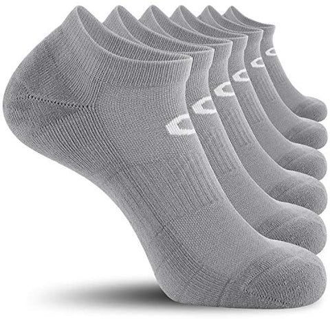 CelerSport 6 Pack Athletic Socks with Cushion Ankle Sports Socks Low Cut Socks for Men and Women