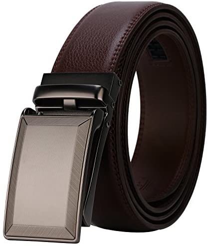 Lavemi Men's Real Leather Ratchet Dress Belt with Automatic Buckle,Elegant Gift Box