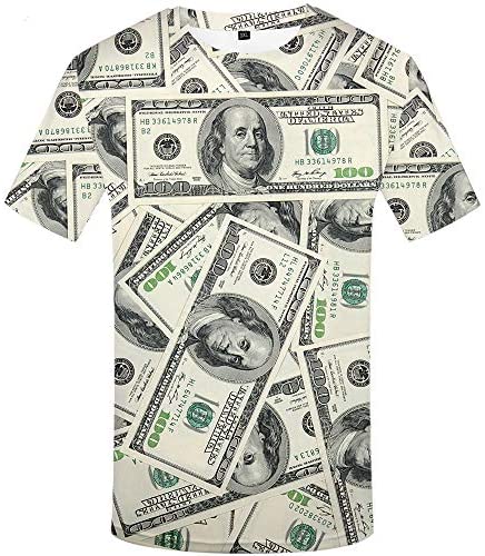 KYKU 100 Dollar Bill Money Shirts for Men Women Kids Unisex Short Sleeve T Shirt