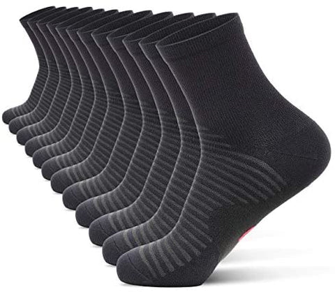 Running Ankle Socks for Men and Women (6 Pairs), Quarter Athletic Socks for Running, Cycling, Golf, Work
