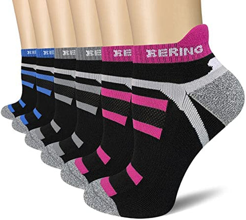 Women's Athletic Ankle Running Socks with Cushion Tab (6 Pairs Pack)