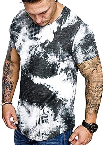 Men Muscle Workout T Shirt Gym Bodybuilding Active Short Sleeve Tee Top