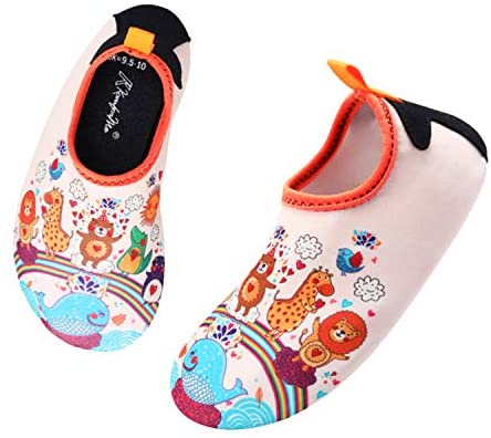 mysoft Kids Water Shoes Quick Dry Non-Slip Toddler Water Skin Barefoot Sports Swimming Beach Pool Shoes for Boys & Girls
