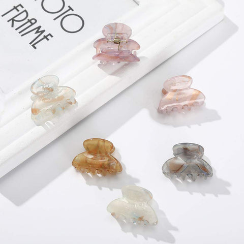 Claw Hair Clips No-slip Grip - 12PCS Mini Size Jaw Hair Clips for Women Girls Thick Hair Claw Clips Clamps Hair Barrette Jaw Clamp (Sequins)