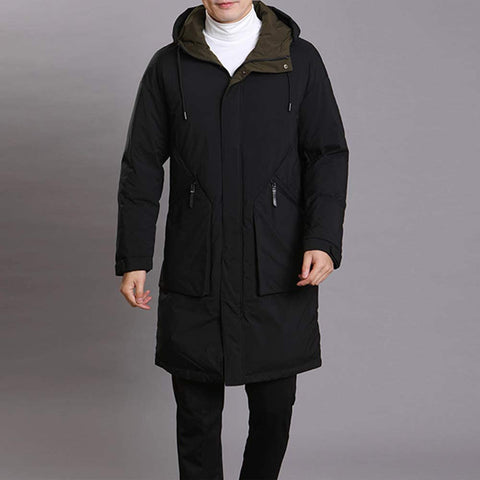 Men's Puffer Long Thickened Hooded Classic Insulated Jackets